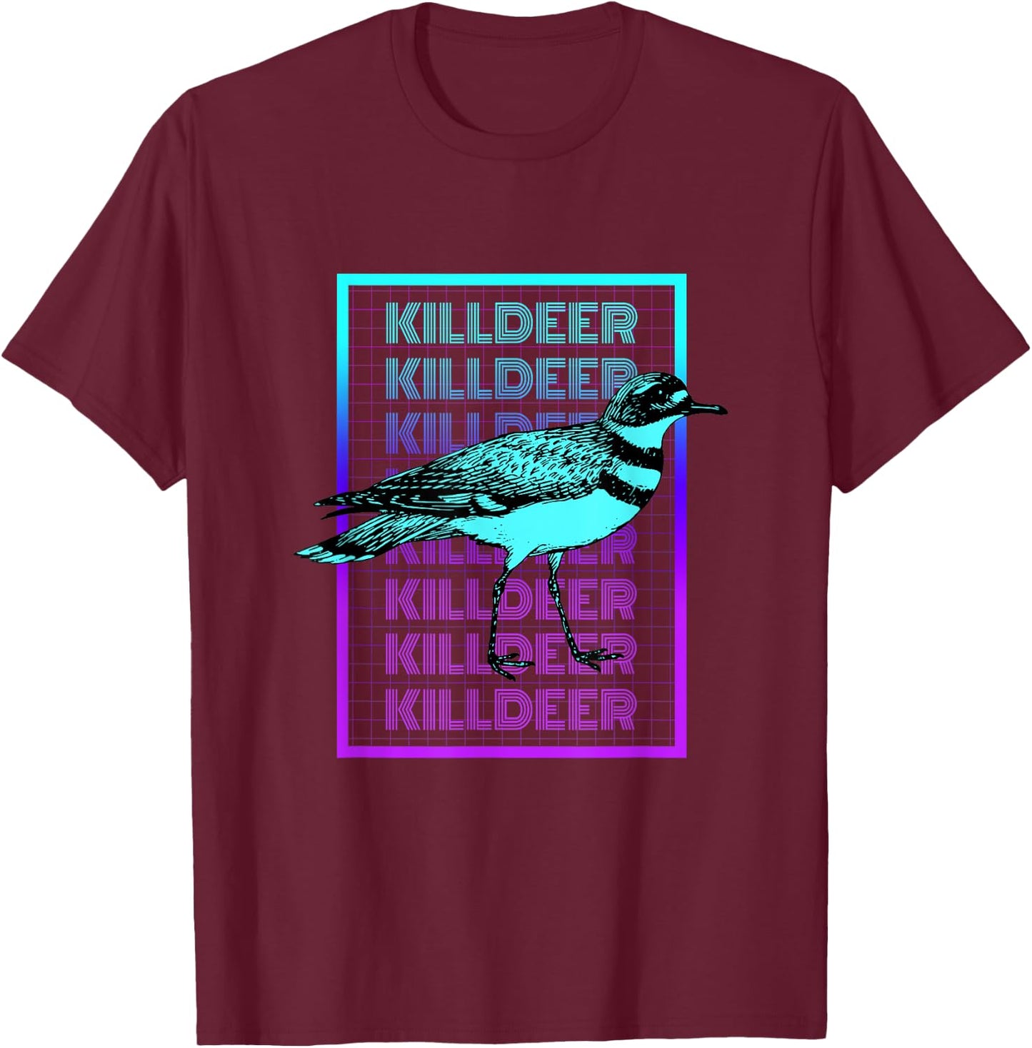 Killdeer Bird Vintage Retro Killdeer T-Shirt - T-Shirt | Maroon