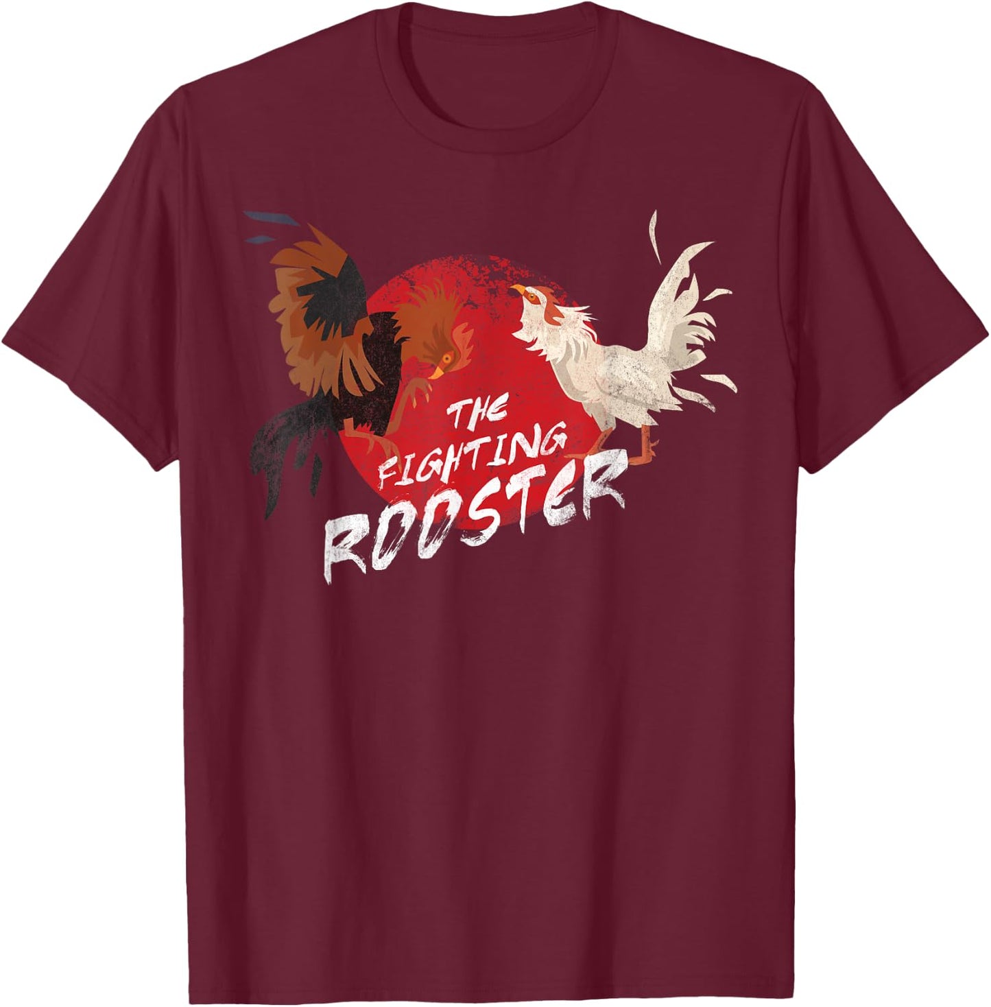 The Fighting Rooster Design for Chicken Lovers T-Shirt - T-Shirt | Maroon