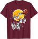 Santa Ride Sleigh Siberian Husky Christmas Dog Lover T-Shirt - T-Shirt | Maroon