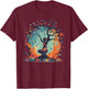 Butterfly Tree of Life Yoga T-Shirt - T-Shirt | Maroon