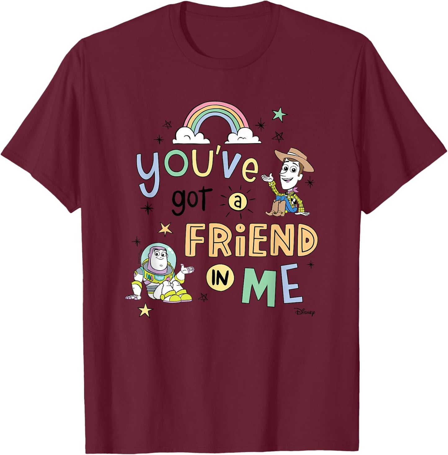 Toy Story - You've Got A Friend in Me T-Shirt - T-Shirt | Maroon