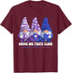 Funny Gnomies Rheumatoid Arthritis Awareness Month Ribbon T-Shirt - T-Shirt | Maroon