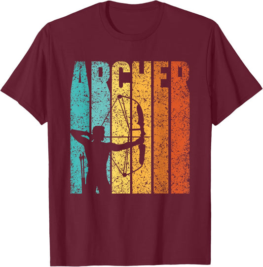 Archer Hobby Bow Arrow Archery Archer T-Shirt - T-Shirt | Maroon
