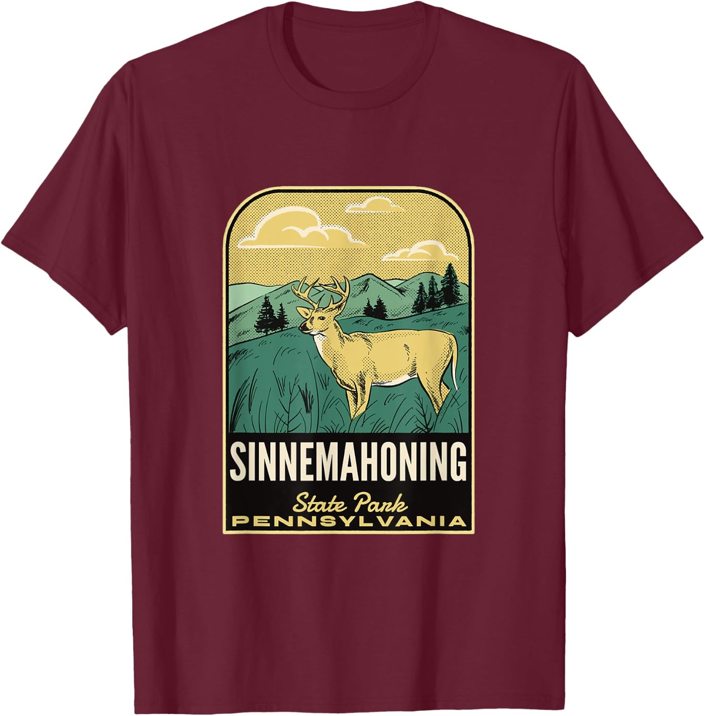 Sinnemahoning State Park PA Vintage Travel T-Shirt - T-Shirt | Maroon