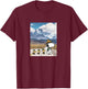 Peanuts - Snoopy Nature Crossing T-Shirt - T-Shirt | Maroon