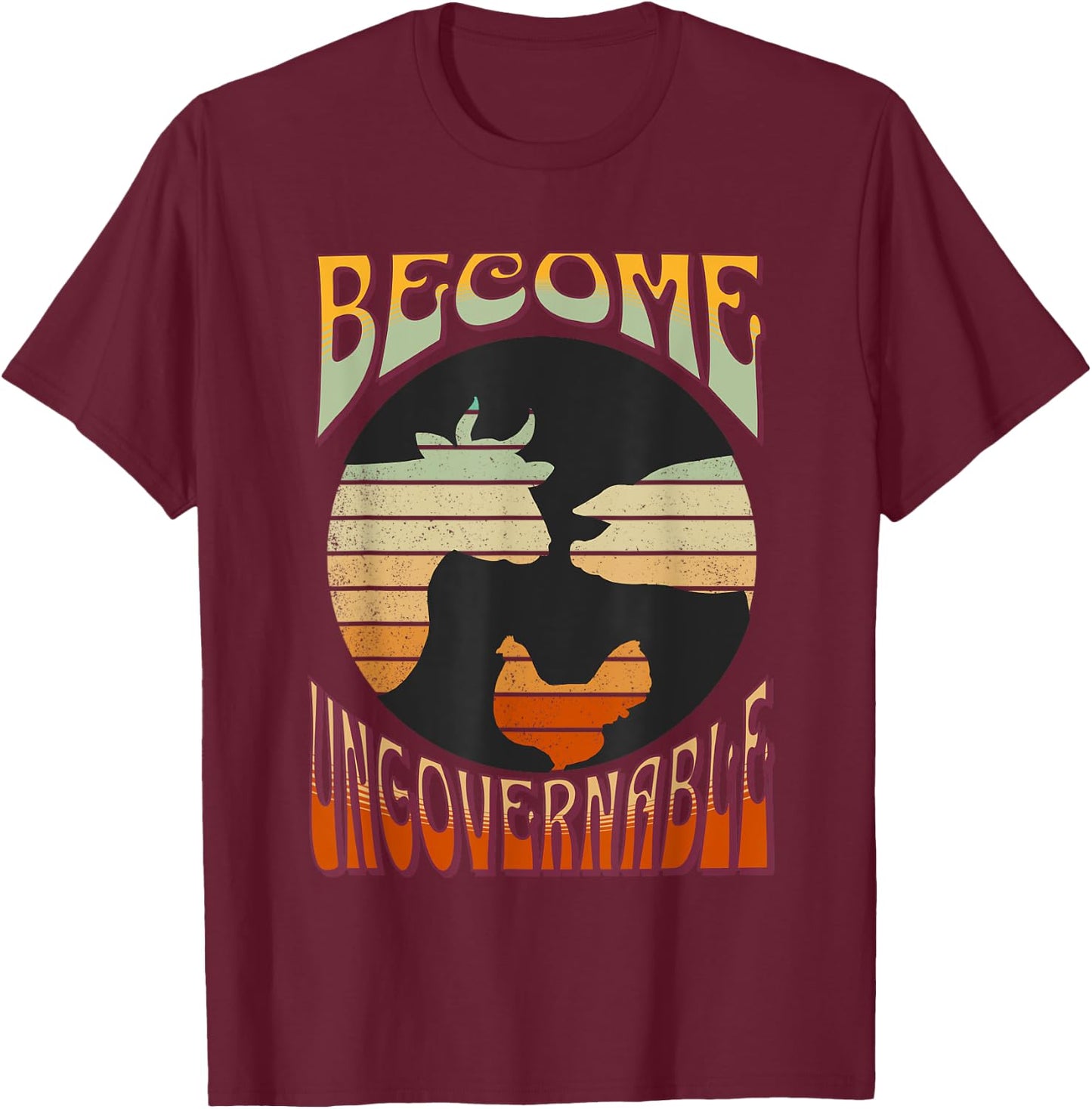 Become Ungovernable Homestead Resistance Choose Freedom T-Sh T-Shirt - T-Shirt | Maroon
