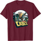 Marvel X-Men Cable Action Packed Circle Portrait T-Shirt - T-Shirt | Maroon