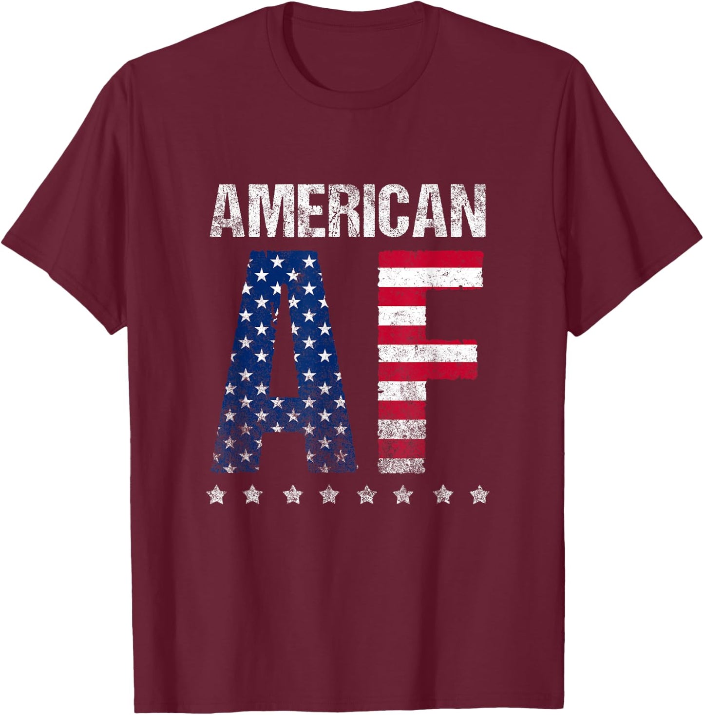 American af 4th of july funny novelty design for merica T-Shirt - T-Shirt | Maroon