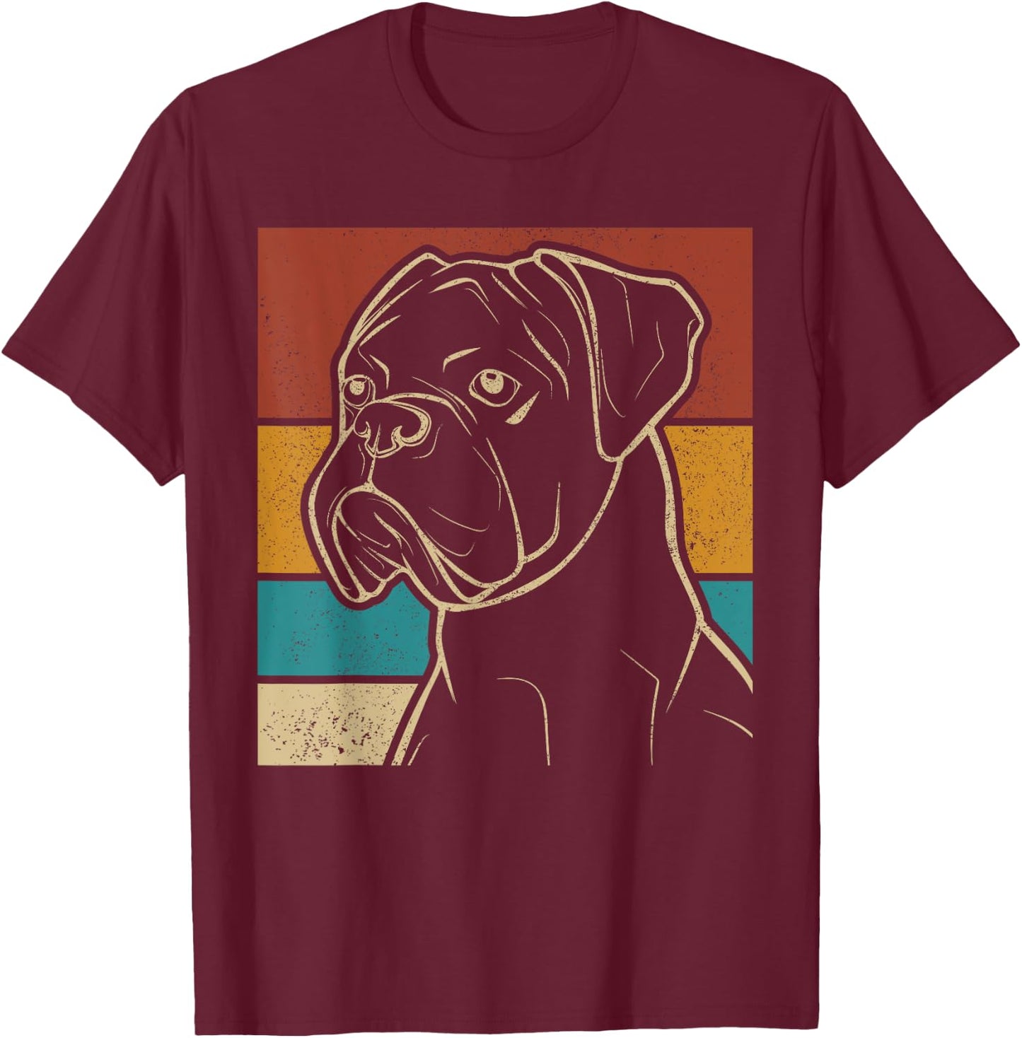 Dog Lover Dog Owner Retro Pet Animal Outfit Vintage Boxer Women Kids T-Shirt - T-Shirt | Maroon
