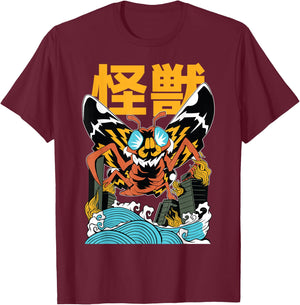Monster Moth Kaiju - Anime Japanese Monster T-Shirt - T-Shirt | Maroon