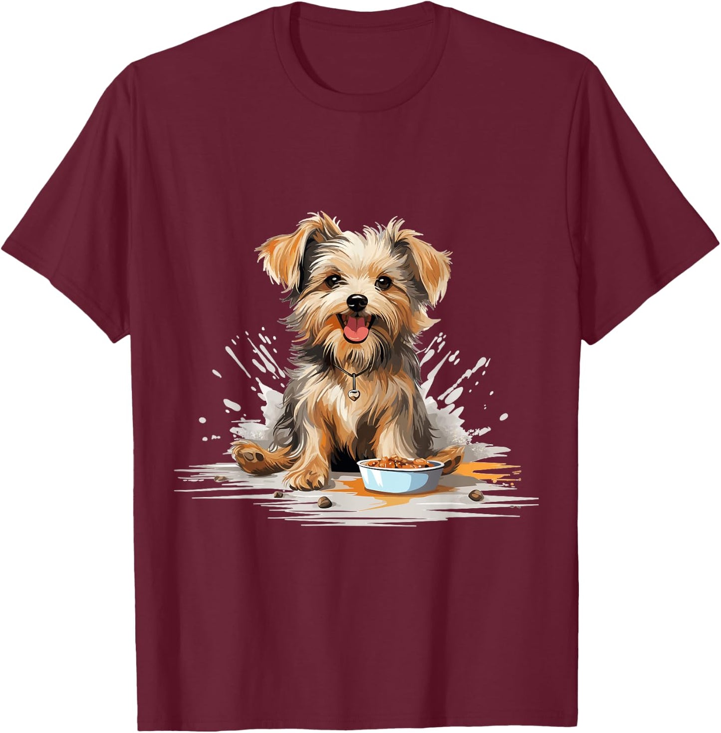 Morkie Dog Breed Pet Cute Graphic T-Shirt - T-Shirt | Maroon