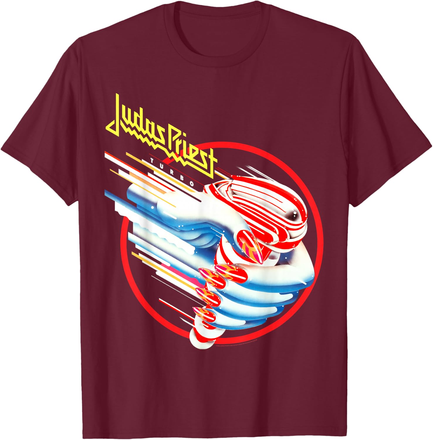 Judas Priest – Turbo Album T-Shirt - T-Shirt | Maroon
