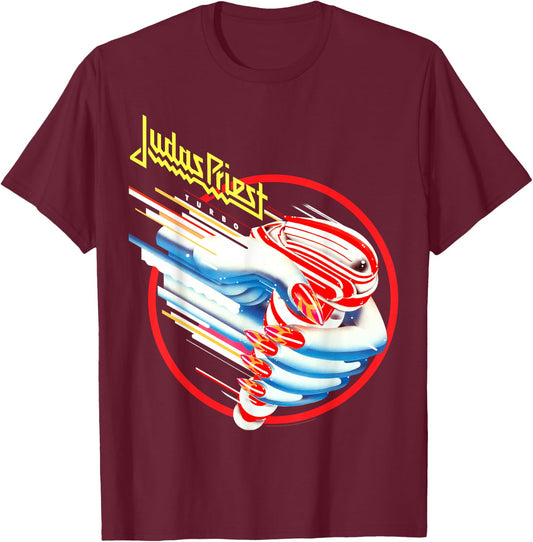 Judas Priest – Turbo Album T-Shirt - T-Shirt | Maroon