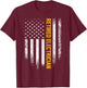 Vintage USA Flag Retired Electrician Retirement Electrical T-Shirt - T-Shirt | Maroon