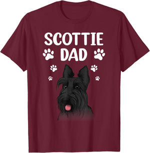 Cool Scottish Terrier Dad Scottie Dog Lover Owner T-Shirt - T-Shirt | Maroon