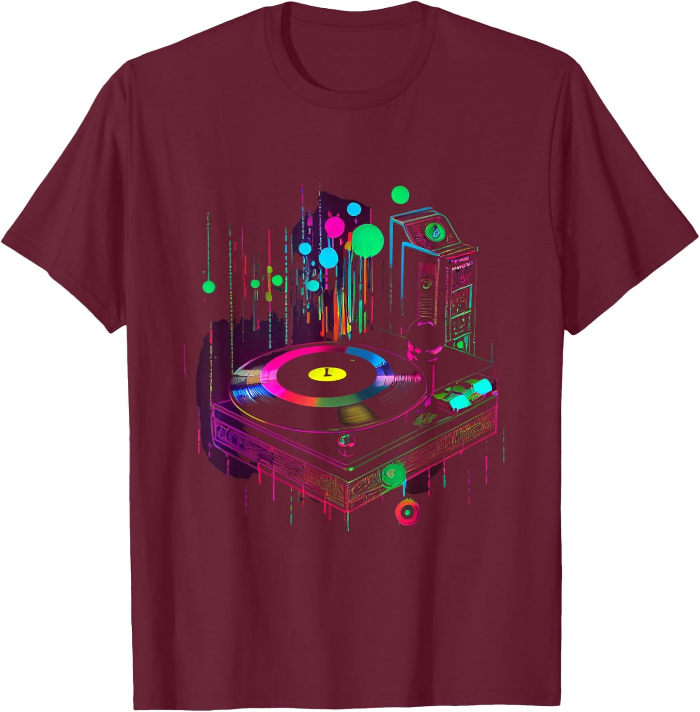 80s 90s Retro Party Disguise Cassette T-Shirt - T-Shirt | Maroon