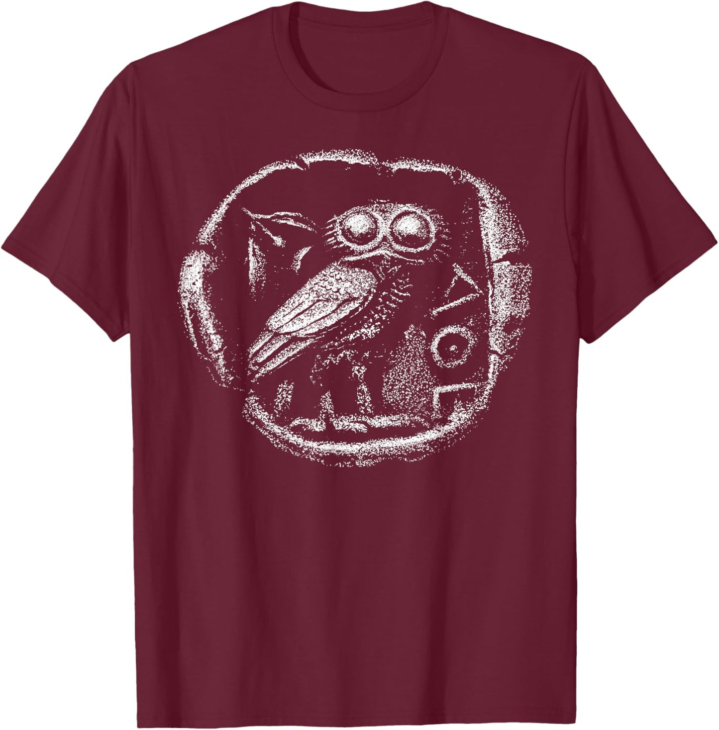 Athena Owl Ancient Greek Goddess Greek Mythology Mythologist T-Shirt - T-Shirt | Maroon