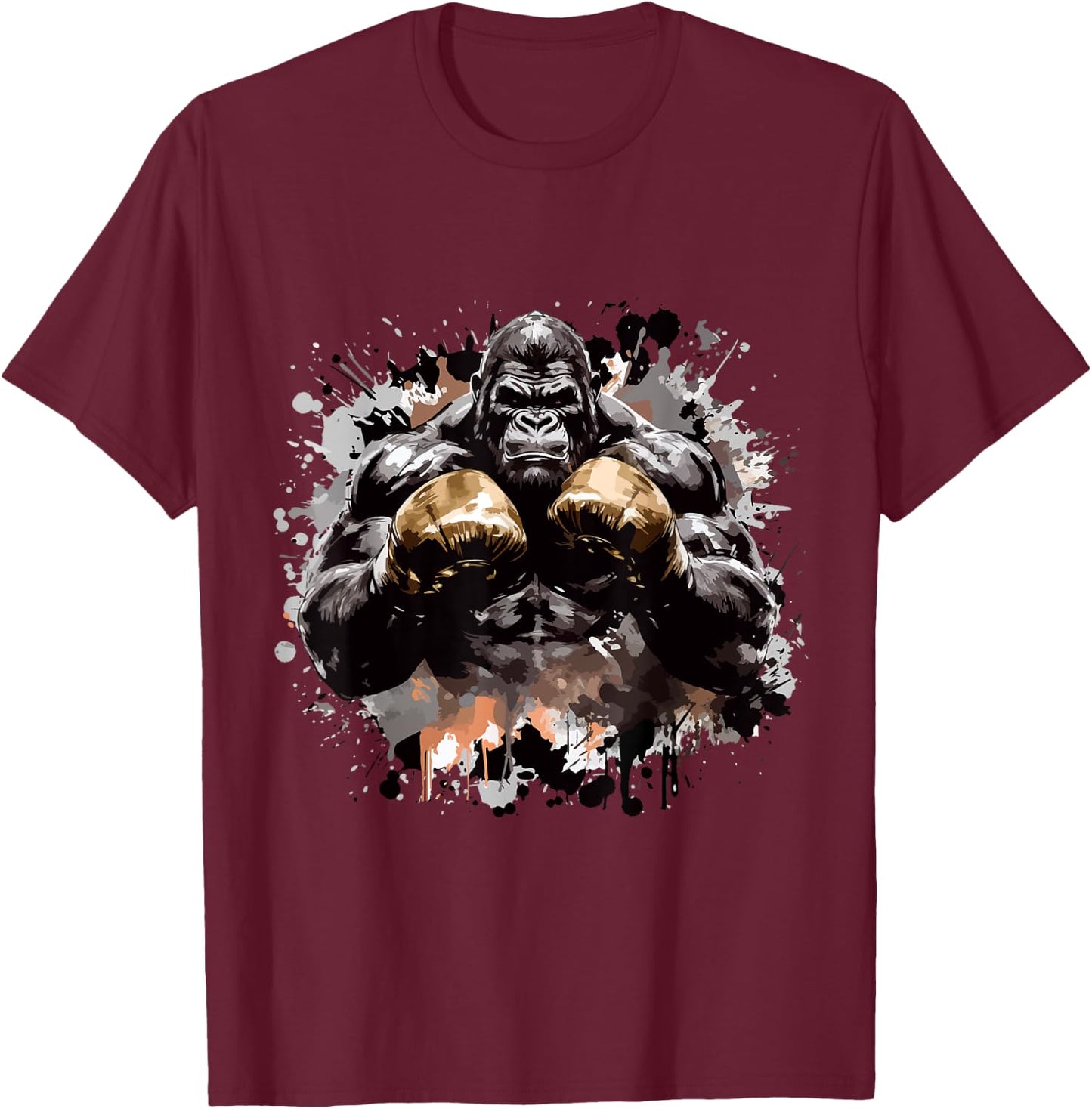 Ancient Motivation Inc Gorilla Boxing Champ | Boxer Fight Club MMA Fighter T-Shirt - T-Shirt | Maroon