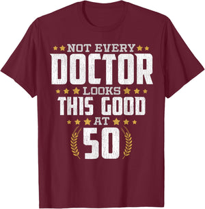 Doctor 50th Birthday T-Shirt - T-Shirt | Maroon