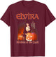 Elvira, Mistress of The Dark Pumpkin Halloween Horror T-Shirt - T-Shirt | Maroon