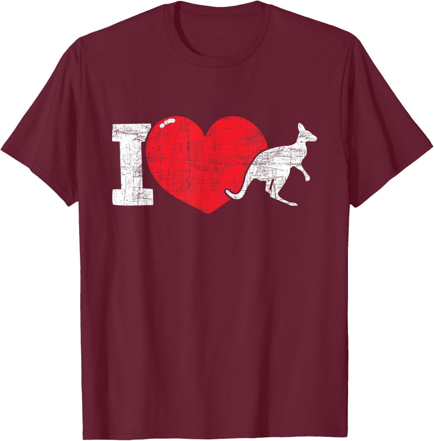 I Love Kangaroos - Australian Pride Zookeeper Animal Lover T-Shirt - T-Shirt | Maroon