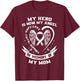 In Memory of Mom Lung Cancer Awareness Wings Heart Memorial T-Shirt - T-Shirt | Maroon