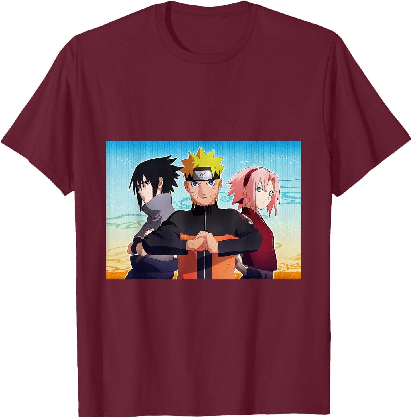 Naruto The Uzumaki, Sasuke, and Sakura T-Shirt - T-Shirt | Maroon