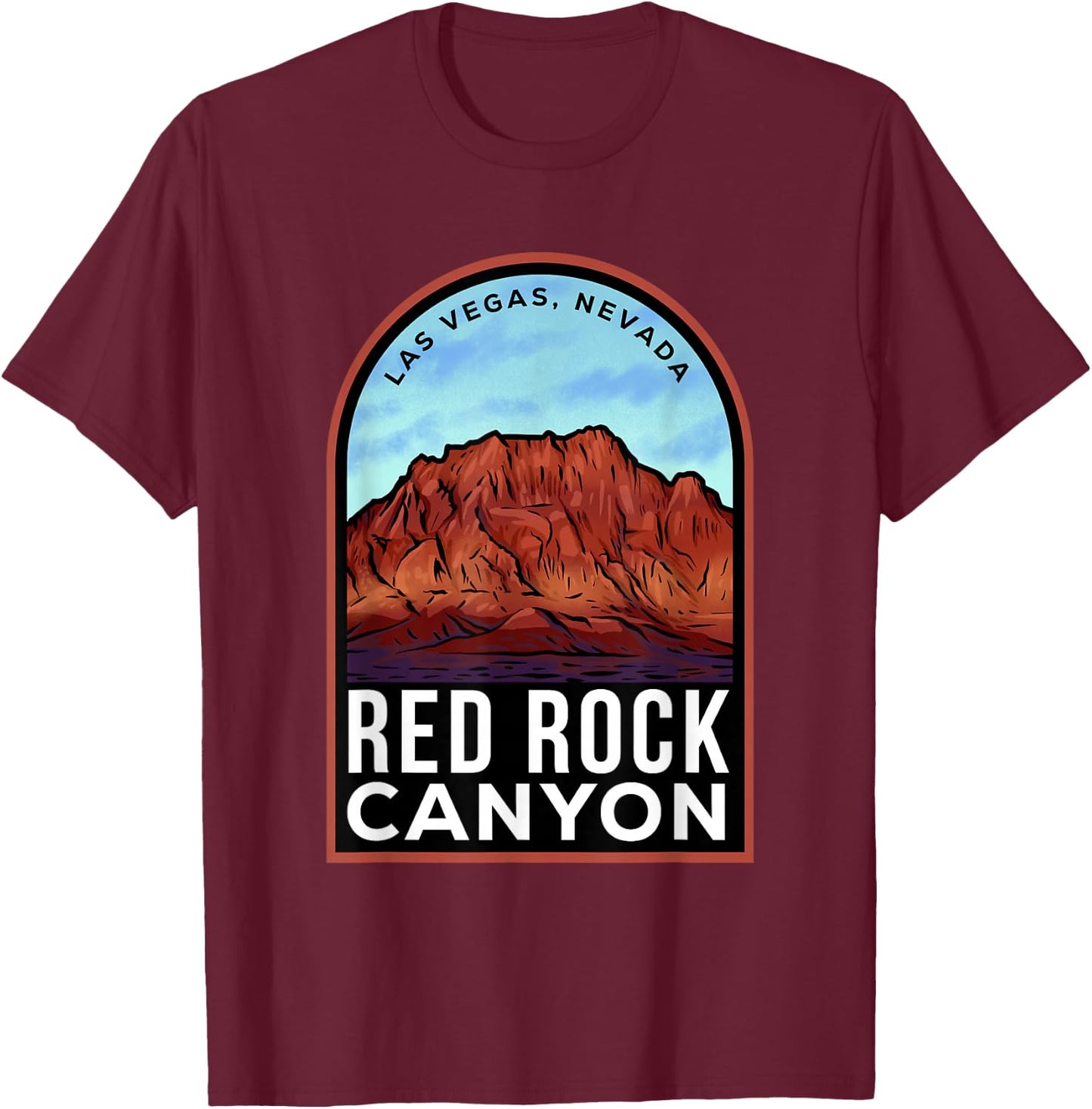 Red Rock Canyon Nevada T-Shirt - T-Shirt | Maroon