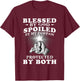 Blessed By God Spoiled By My Pawpaw Protected By Both T-Shirt - T-Shirt | Maroon