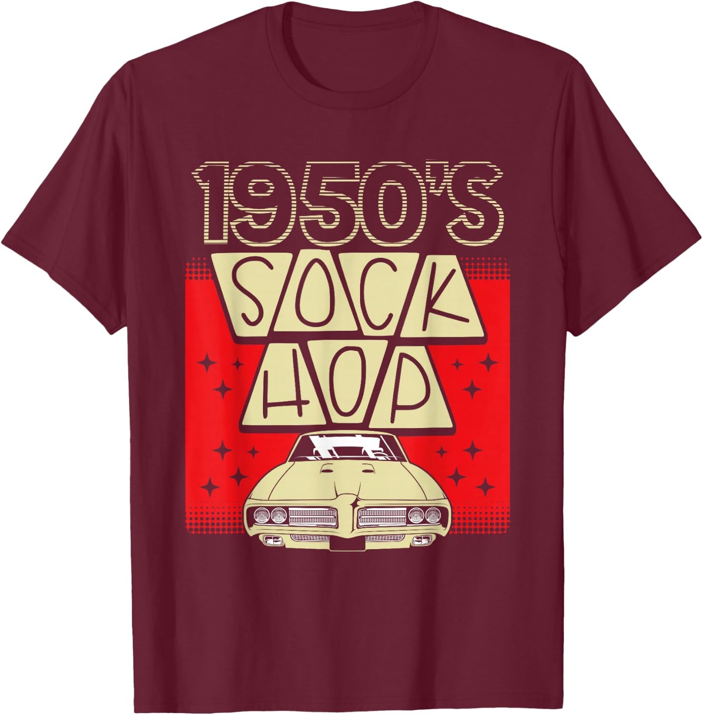 1950's Sock Hop 50S Sock Hop T-Shirt - T-Shirt | Maroon