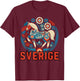 Swedish Dala Horse Scandinavian Traditions Sverige Sweden T-Shirt - T-Shirt | Maroon