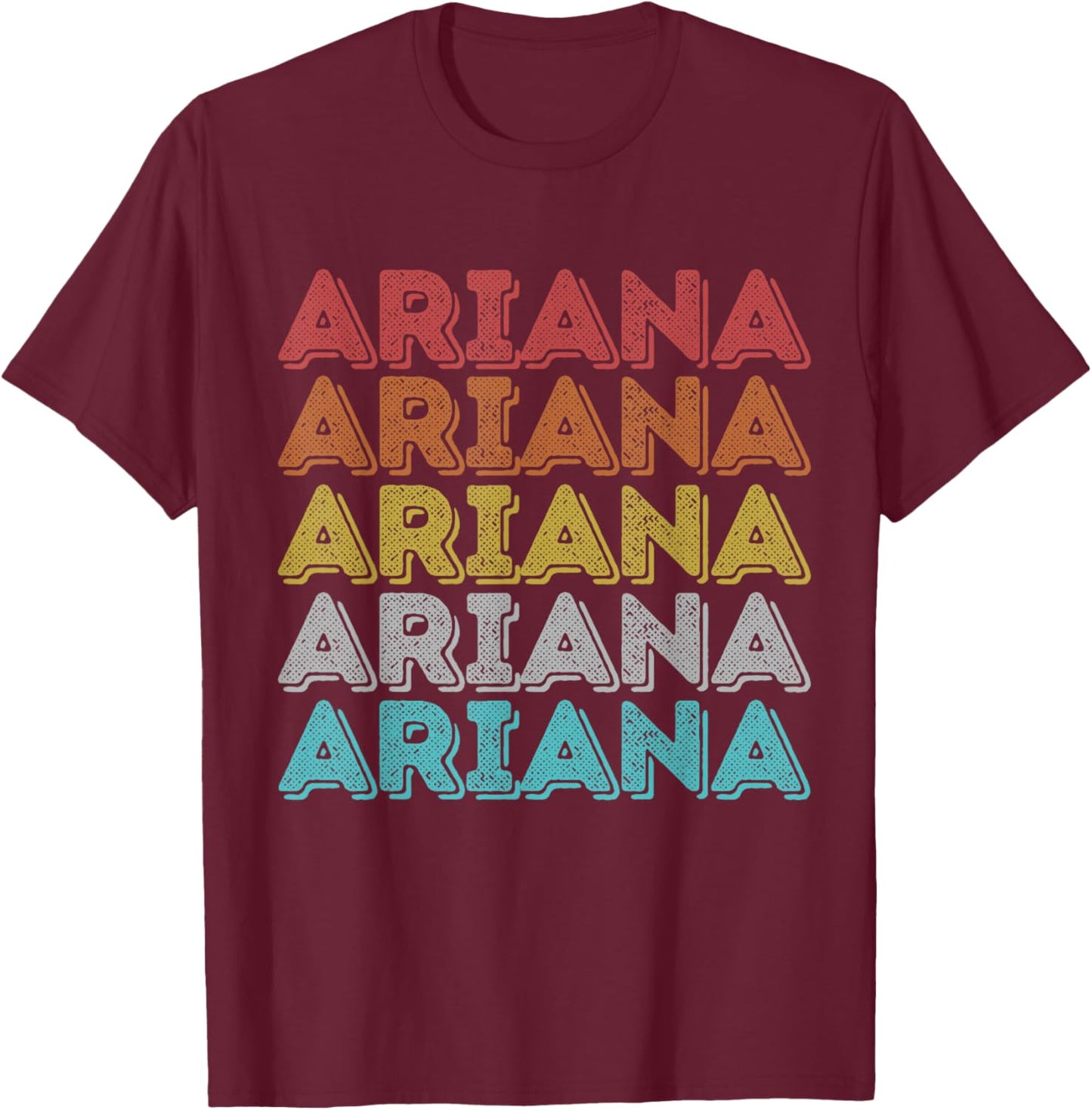 Vintage Retro Ariana T-Shirt - T-Shirt | Maroon