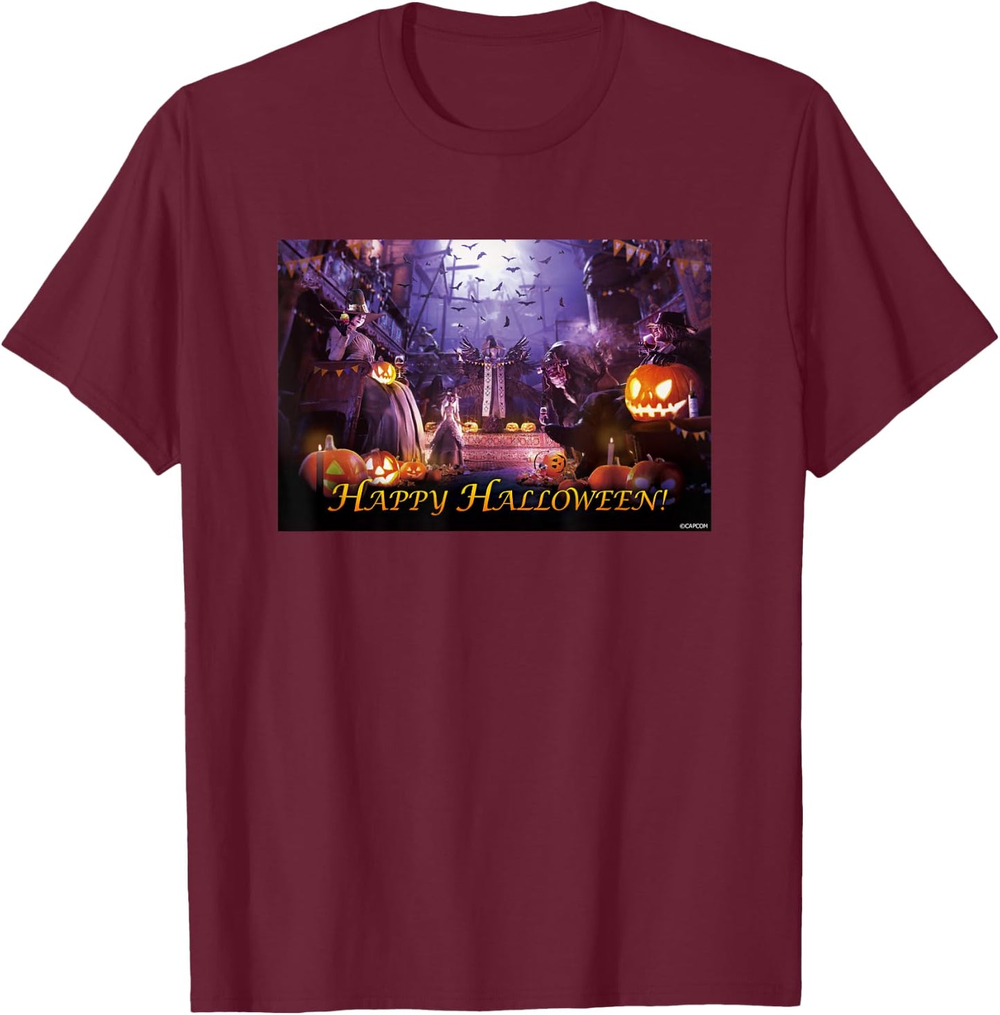 Resident Evil Village Halloween T-Shirt - T-Shirt | Maroon