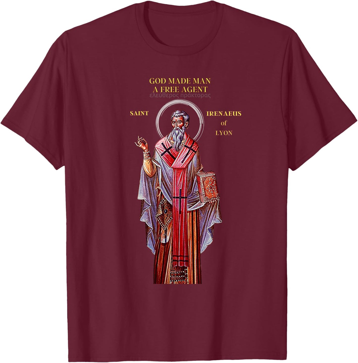 St. Irenaeus T-Shirt - T-Shirt | Maroon