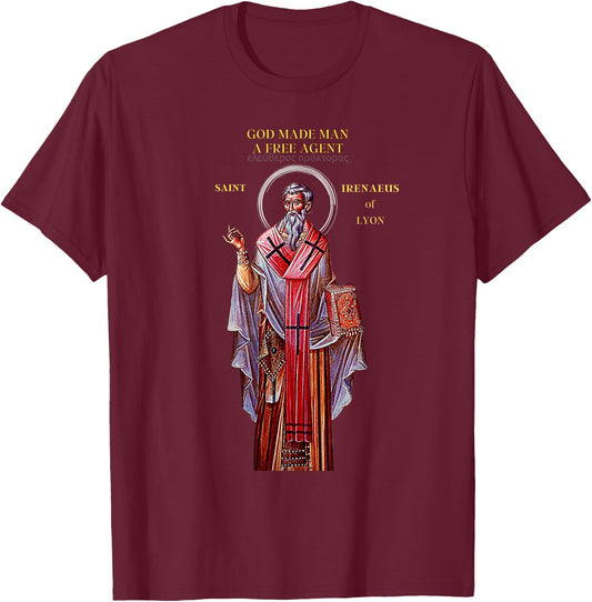 St. Irenaeus T-Shirt - T-Shirt | Maroon