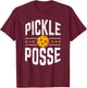 Pickle Posse Funny Pickleball Player Coach Team T-Shirt - T-Shirt | Maroon