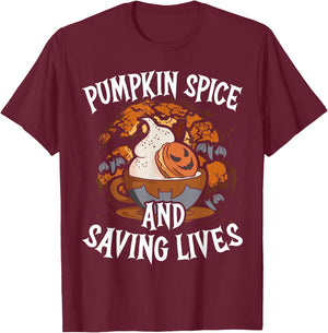 Medical Halloween Trick Or Treat Healthcare Doctor Nurse T-Shirt - T-Shirt | Maroon