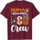 Human Resource Boo Crew Halloween Matching HR Manager T-Shirt - T-Shirt | Maroon