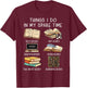 Things I Do in My Spare Time Funny Reading Librarian T-Shirt - T-Shirt | Maroon