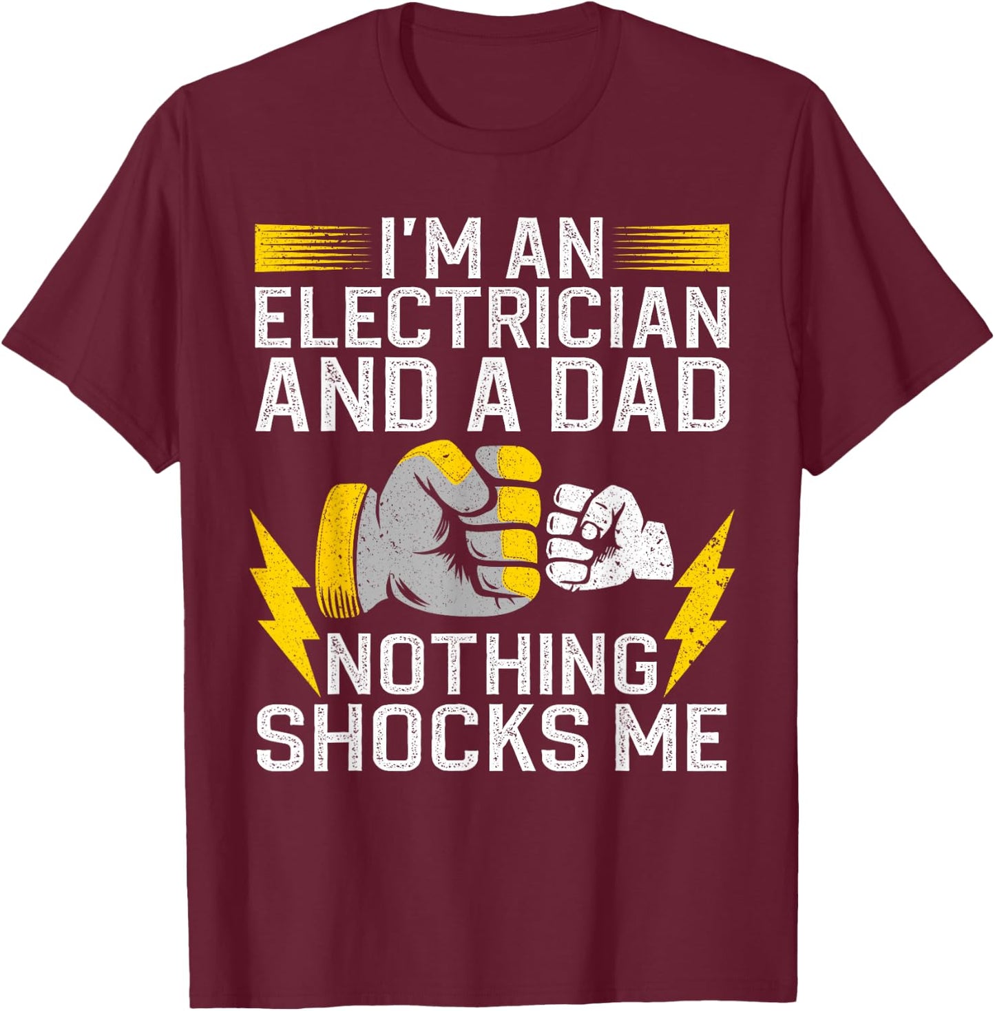Funny Electrician Design Daddy Electrical Engineers T-Shirt - T-Shirt | Maroon