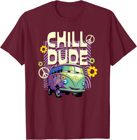 Cars - Filmore Chill Dude T-Shirt - T-Shirt | Maroon