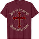 Christian Goth Cross, Saved on The Inside T-Shirt - T-Shirt | Maroon
