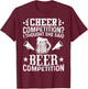 Cheer Dad Cheerleader Beer Competition Cheer Squad Papa T-Shirt - T-Shirt | Maroon