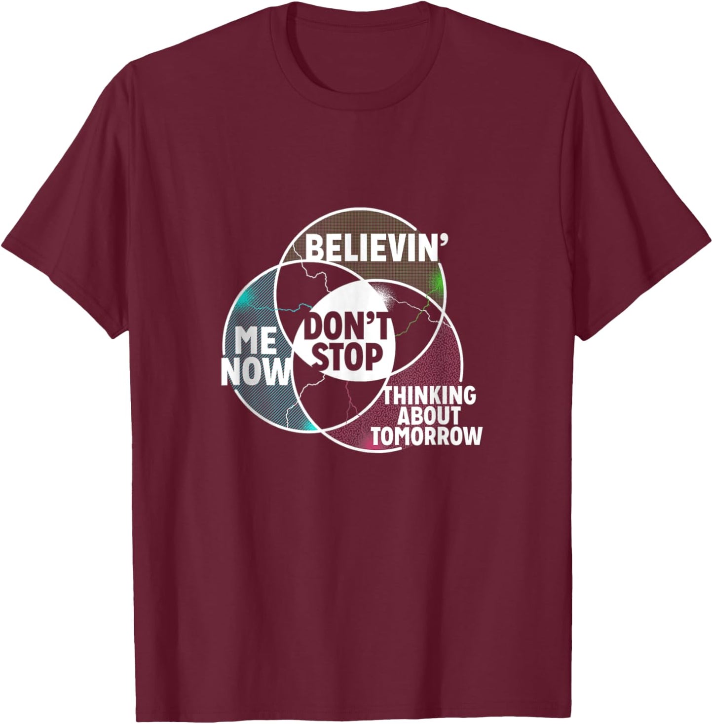 Venn Diagram Don't Stop Algebra Math T-Shirt - T-Shirt | Maroon