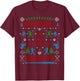 Funny Baseball Season Ugly Christmas Sweater Party Original T-Shirt - T-Shirt | Maroon