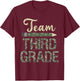 Team Third Grade Camo 3rd Grade Teacher Camouflage Men Women Kids T-Shirt - T-Shirt | Maroon