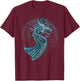 Dragon Boat Runes Circle Norse Compass Viking Fan T-Shirt - T-Shirt | Maroon