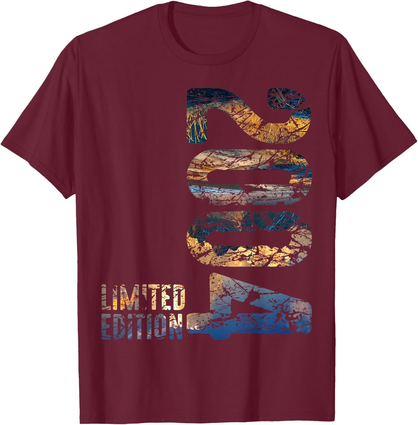 21st Birthday Man Woman 21 Years 2004 Decorative Funny Gift T-Shirt - T-Shirt | Maroon
