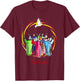 Pentecost Doves Tongues Fire Flame Holy Spirit Catholic T-Shirt - T-Shirt | Maroon