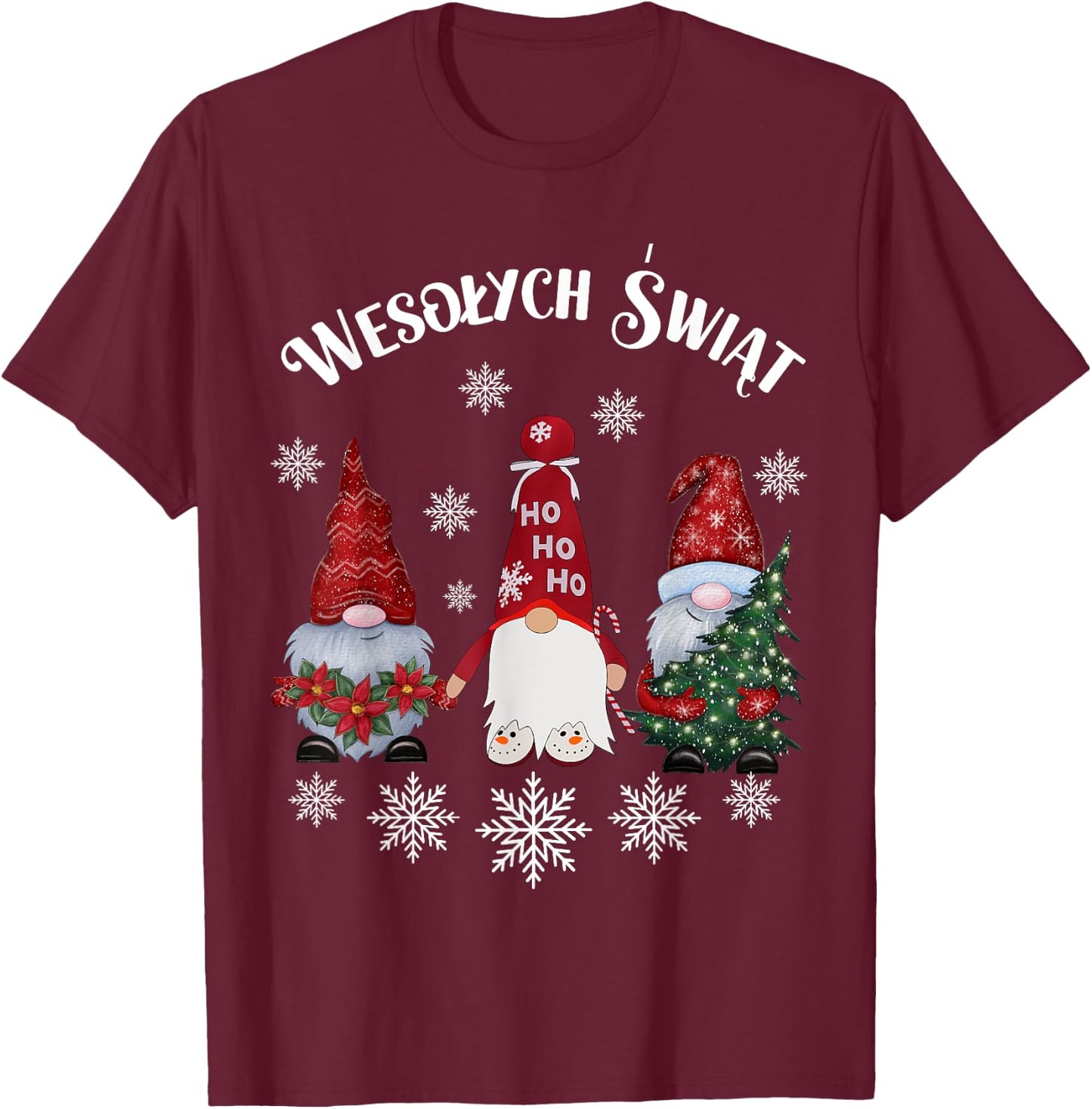 Wesolych Swiat Polish language Merry Christmas T-Shirt - T-Shirt | Maroon
